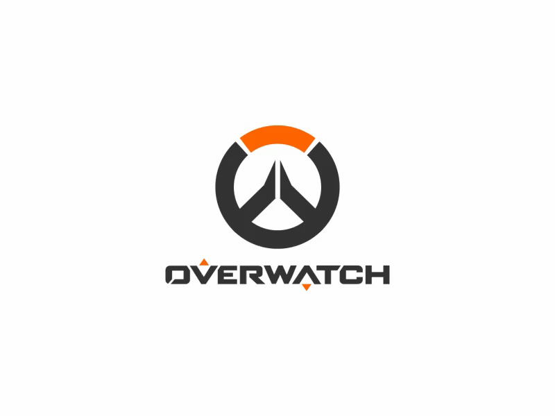 Overwatch - Logo Animation 2d after effects animated logo animation confusing highfive logo animation minimal motion motion design motion graphics overwatch teamwork videogame