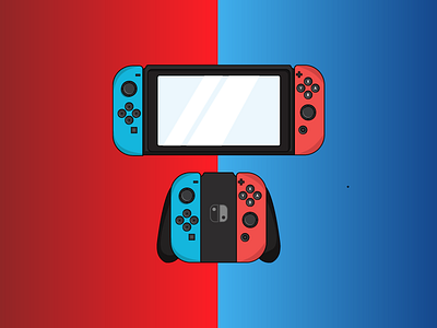 Nintendo Switch console design game gaming graphic heart illustration illustrator love nintendo switch video