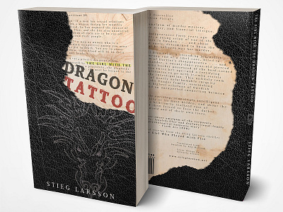 The Girl with the Dragon Tattoo book cover dragon leather tattoo