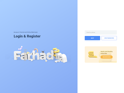 Login and register page