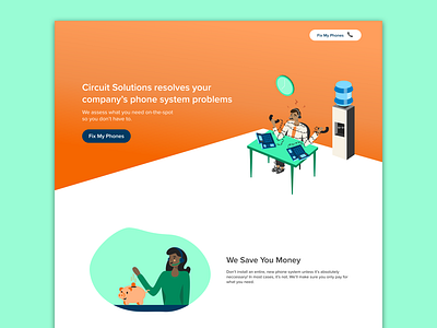 The Landing Page!! characters colorful company gradient homepage illustrations landing landing page rebranding visual design web website