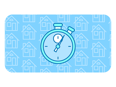 Time! colorful email housing icon line marketing mortgage stop watch time