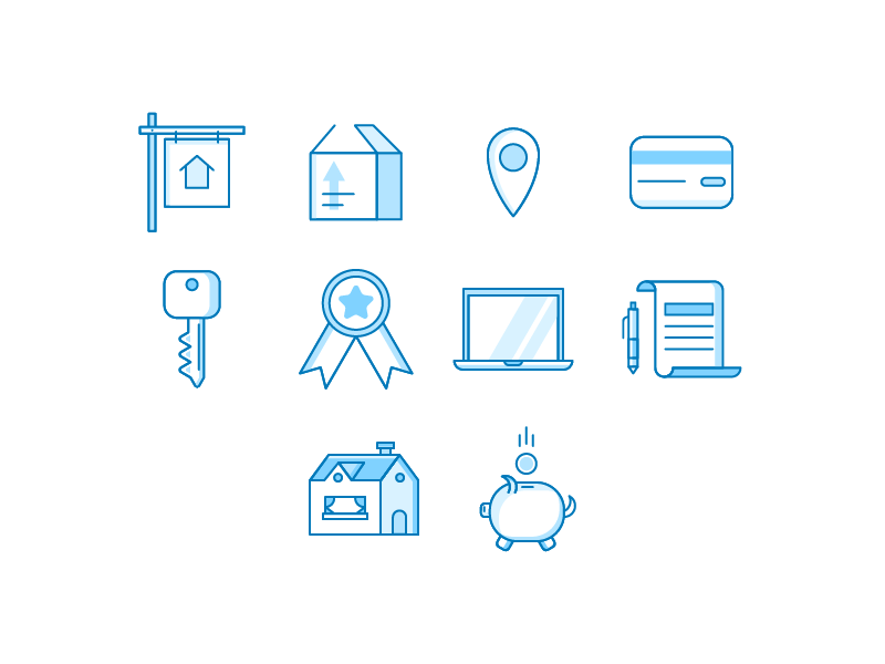 Mortgage Icons mortgage bank line keys save loan lending finance icons icon set new house home