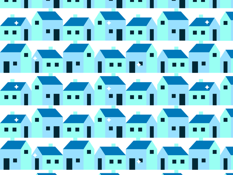 Simple Houses geometric shapes abstract neighborhood pattern icon home house