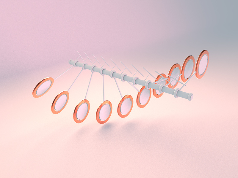 Kinetic pendulums digital art motion graphics infinity loop pendulum wave animation motion 3d kineticart cinema4d c4d