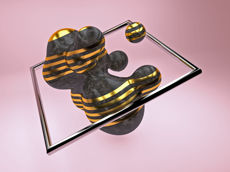 Meta Jewelry cinema4d fun metaballs marble gold luxury c4d 3d jewelry