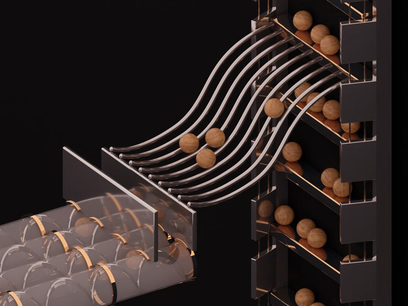 Where do these marbles go? wood render redshift motiongraphics maxon marbles gold cinema4d c4d artwork art 3d