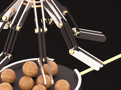 Project wood balls in the machine finished! 3d art artwork c4d cinema4d gold marbles maxon motiongraphics redshift render wood