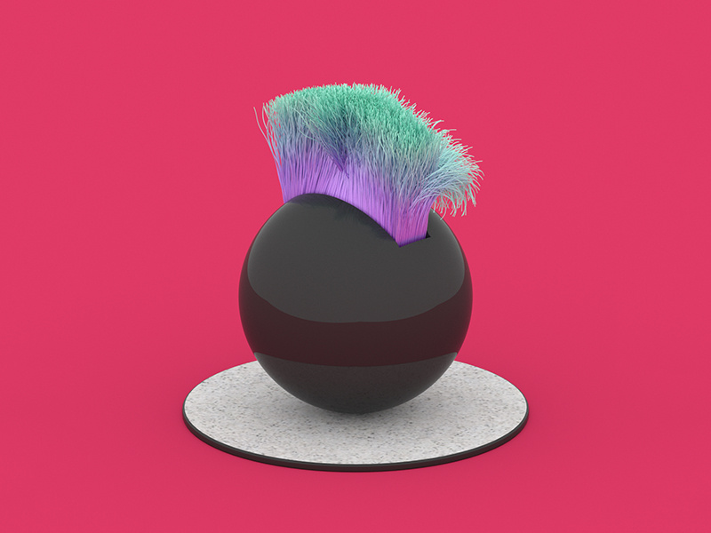 Punky haircut. render redshift3d redshift maxon3d maxon hairs haircut funky colors cinema4d c4d 3d