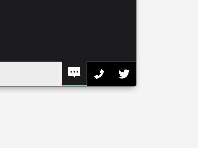 Support widget 1/3 chat css fixed flat icons livechat phone support twitter widget