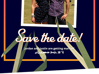 Save the date california collage gradient los angeles photo save the date wedding
