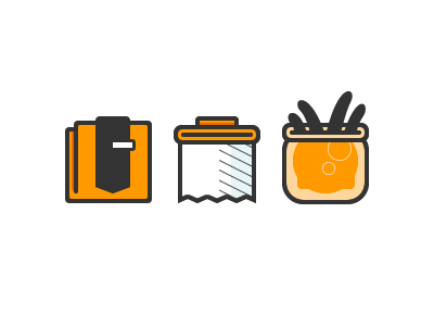 Fresh orange icons dribbble flat github icon minimal personal single color work