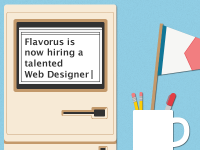 Flavorus is hiring! apple ii careers designer gif hiring illustration job los angeles retro