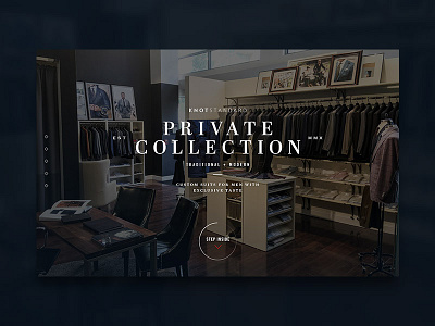 Knot Standard - Private Collection appointment bespoke clothing suits typography website