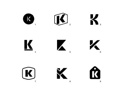 Letter K Logomark Concepts branding design logo