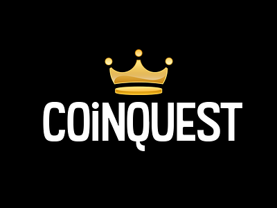 CoinQuest Logo app crown crypto gold icon logo