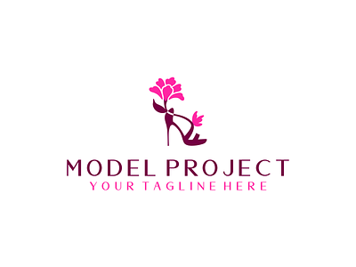 Model Project brand identity branding butterfly design feminine design feminine logo flower illustration logo logotype mark unique logo vector