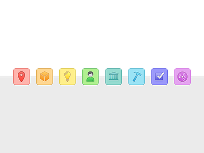 Touch The Rainbow canvas concept icons location organization person resource task tool