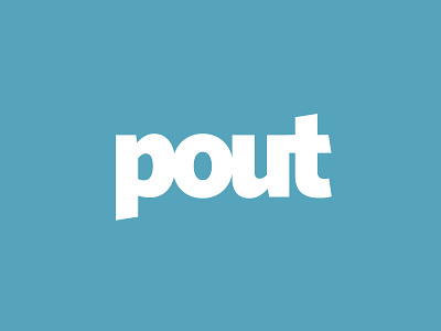 Pout Logo app branding iphone logo mobile pout startup whitney wordmark