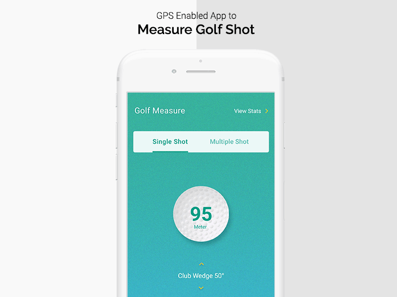 Golf Shot Measure App based on GPS app golf club golfapp loaders loading animation ui