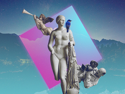From Pornography to Social Media aphrodite article design collage curls cut out design illustration photography porn statue