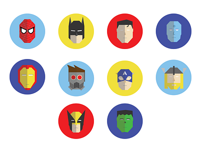 Bechdel Superheroes design illustration