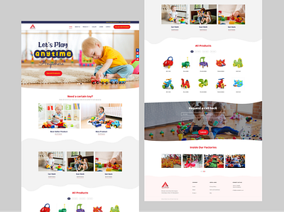 AmanToys Website branding child corporate landing page toys ui ux website