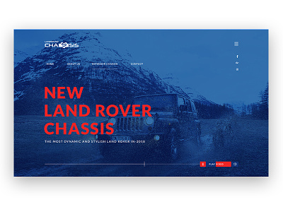 Chassis-Landing page blue landing page website