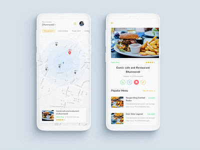 Restaurant Finder food mobile app restaurant white