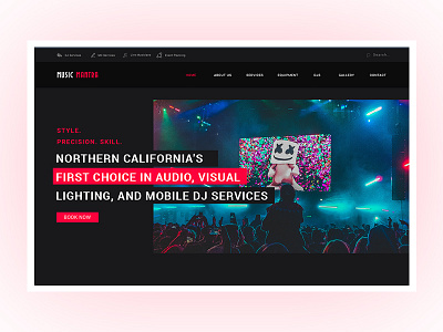 Music Mantra-Landing Page black dj event music sound