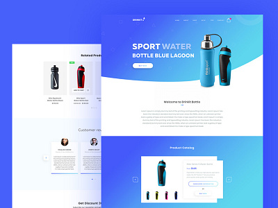 Sport Water Bottle- Landing page