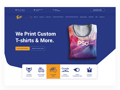 T shirts print- Website