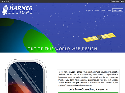 HarnerDesigns.com branding illustration portfolio ui vector web web design