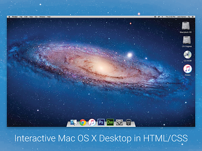 Mac OS X in HTML/CSS css design html pixel perfect web design