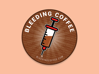 Bleeding Coffee Coaster - Sticker Mule Giveaway