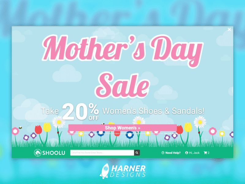 Mother's Day Sale Banner - Shoolu.com animation html marketing svg web deisgn