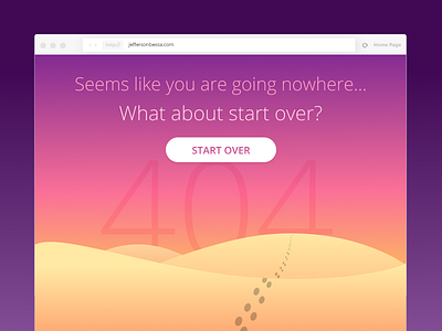 Daily UI Challenge #008 - 404 page