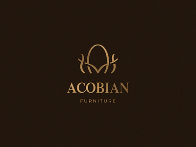 Logo for furniture brand store Acobian branding design furniture furniture store icon logo logo design mark