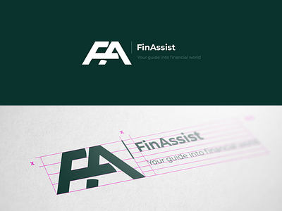 Logo for FinAssist finance fintech icon logo logo design logomark startup