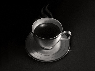 Coffee black coffee blackandwhite blackcoffee coffee coffee cup coffenoir designer fuel illustration kaffe martine lindstrøm noir procreate procreate illustration