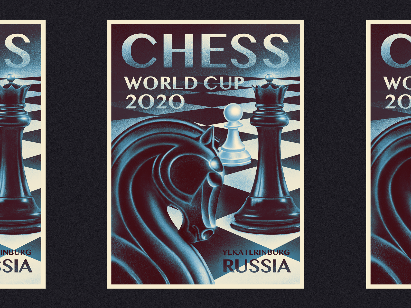 Chess World Cup Poster art design illustration chess chess piece chess world cup chessboard horse poster poster art poster design procreate queens gambit retro yekaterinburg