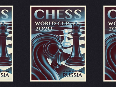 Chess World Cup Poster art design illustration chess chess piece chess world cup chessboard horse poster poster art poster design procreate queens gambit retro yekaterinburg