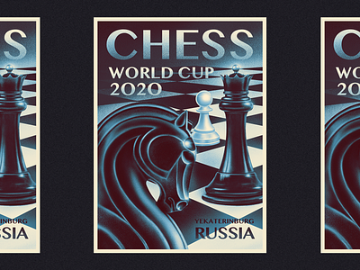 Chess World Cup Poster art design illustration chess chess piece chess world cup chessboard horse poster poster art poster design procreate queens gambit retro yekaterinburg