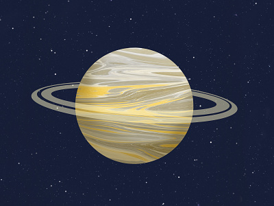 Saturn collage marbled planet planets saturn space space art