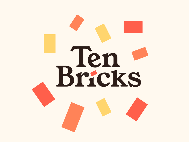 Ten Bricks - Scrapped work 10bricks branding brick identity logo pattern scrapped smallidentity ten bricks unused warm colors