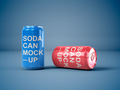 Free Soda Can Mockup PSD