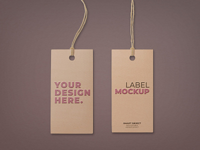 Free Label Tag Mockup PSD