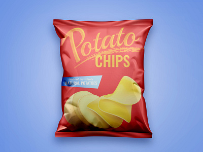 Free Chips Bag Mockup PSD