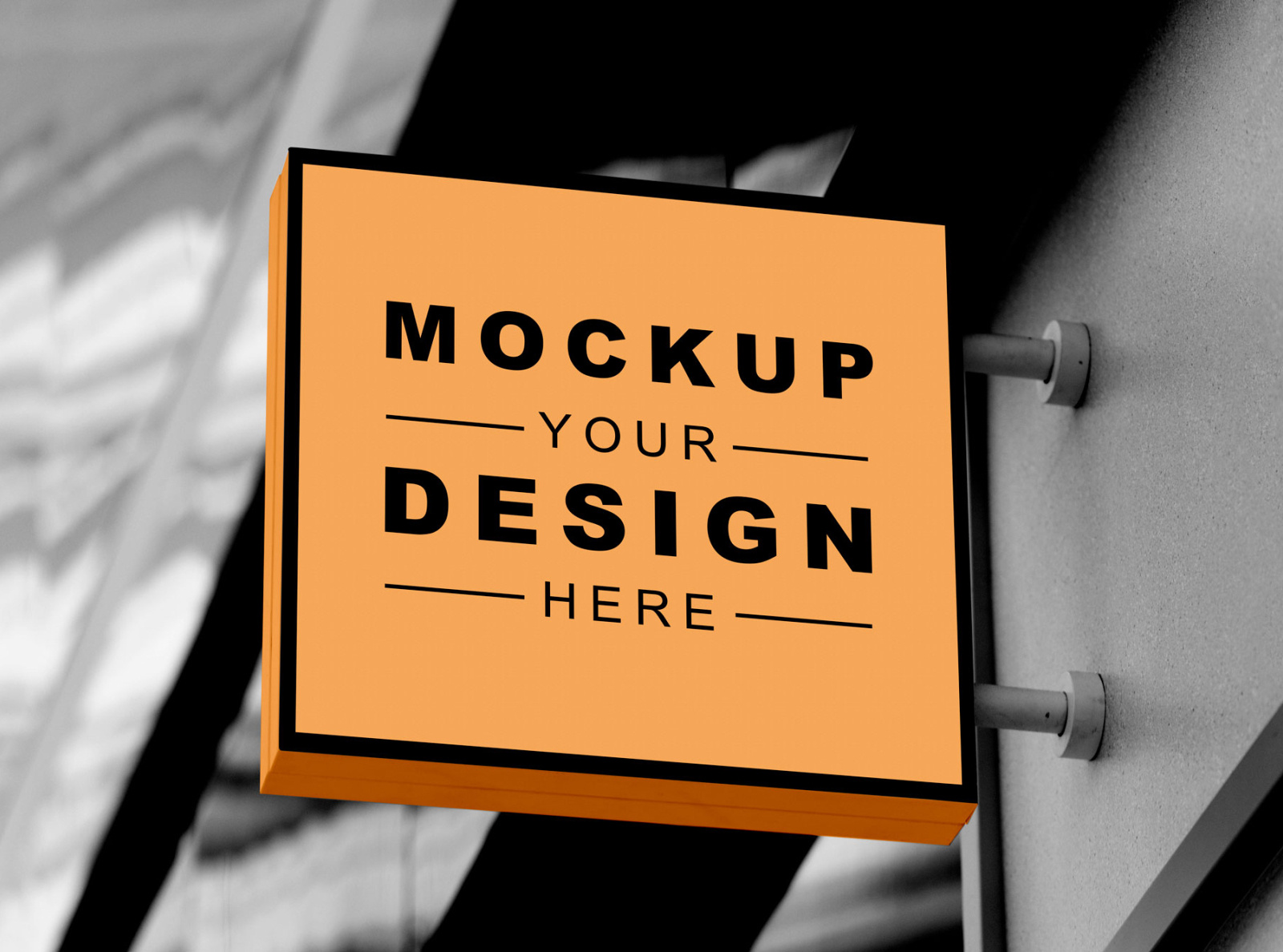 Free Signage Mockup PSD by MockupTree on Dribbble