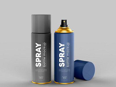 Free Spray Bottle Mockup PSD free mockup freebies mockup mockup design mockup psd product design psd mockup spray bottle mockup spray mockup